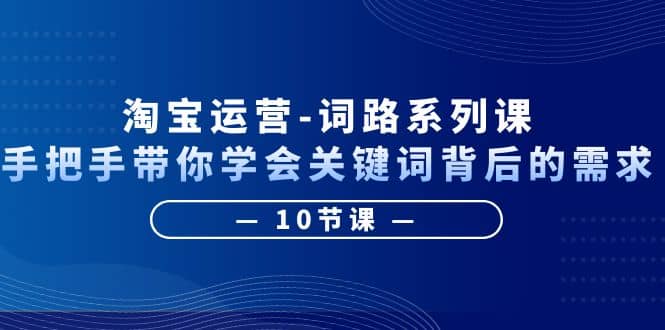淘宝运营-词路系列课：手把手带你学会关键词背后的需求（10节课）-安哥网络创业副业
