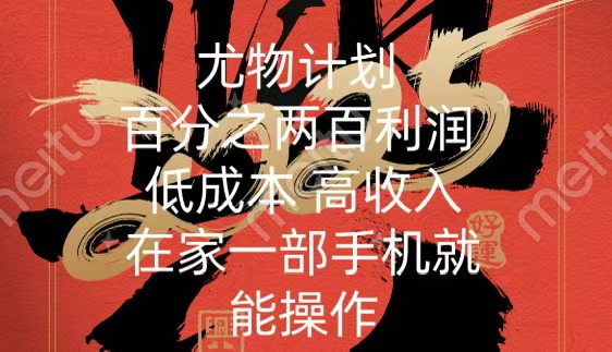 尤物计划-200％暴利 低成本 高收入 一部手机即可操作-安哥网络创业副业