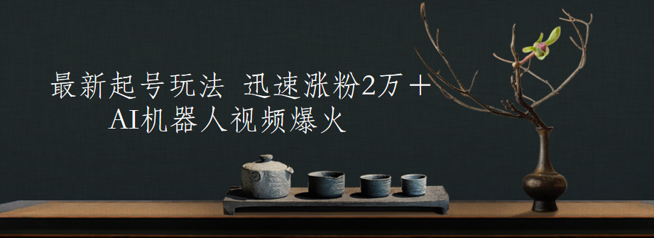 最新起号玩法，AI机器人视频爆火，迅速涨粉2万＋-安哥网络创业副业