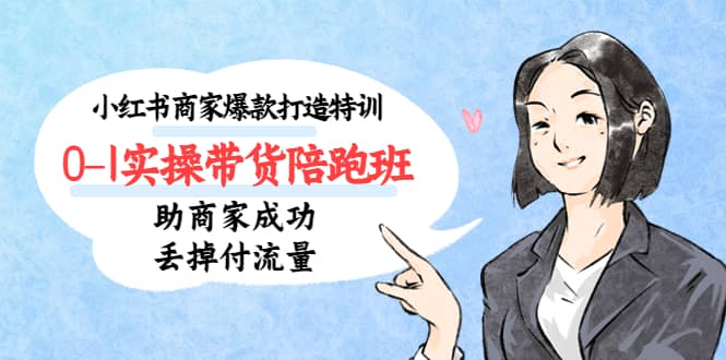 小红书商家爆款打造特训（14期）0-1实操带货陪跑班，助商家成功丢掉付流量-安哥网络创业副业