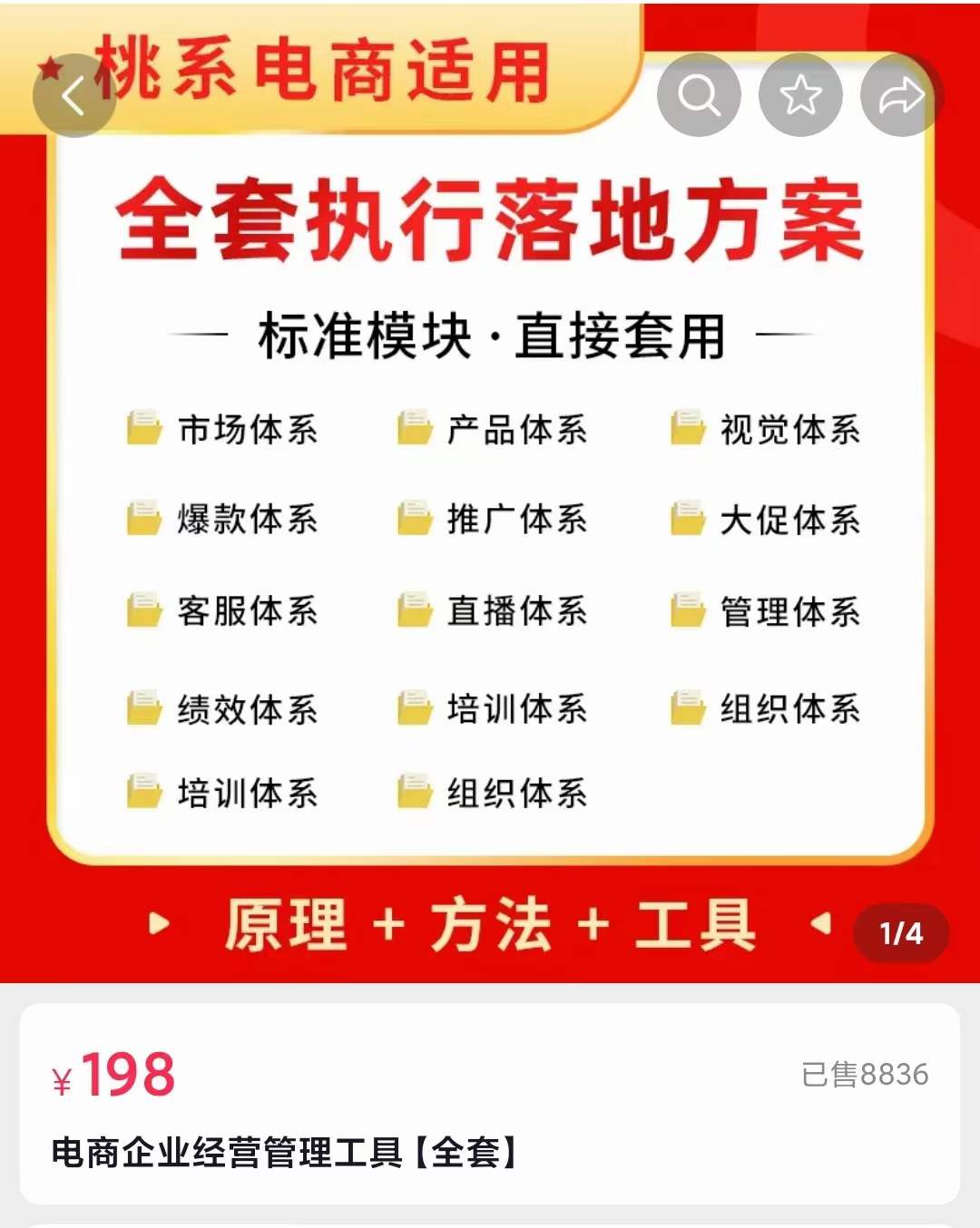 外面卖198·电商企业经营管理工具：全套执行落地方案 标准模块·直接套用-安哥网络创业副业