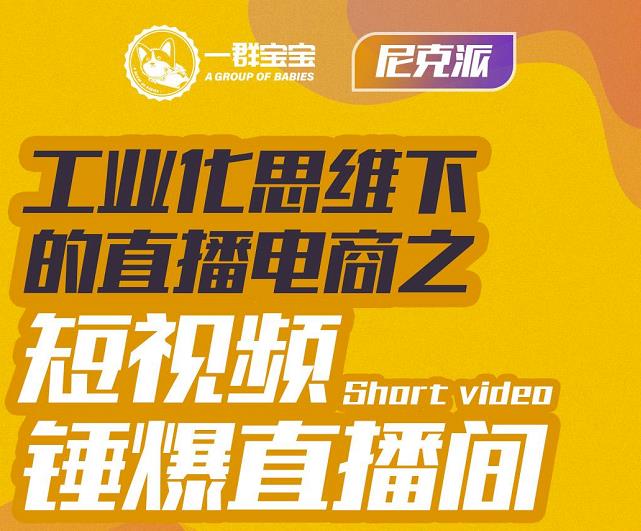 尼克派·工业化思维下的直播电商之短视频锤爆直播间，听话照做执行爆单-安哥网络创业副业