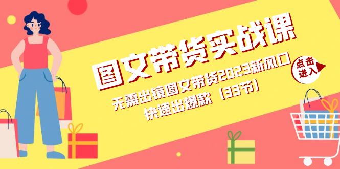 图文带货实战课：无需出镜图文带货2023新风口，快速出爆款（33节）-安哥网络创业副业