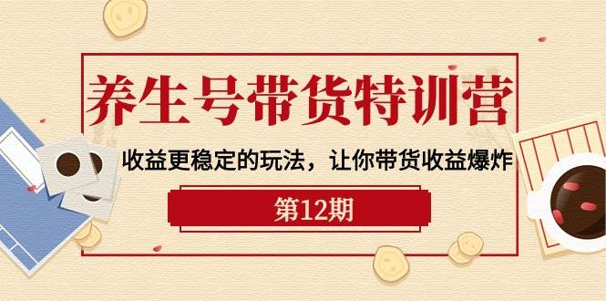养生号带货特训营【12期】收益更稳定的玩法，让你带货收益爆炸-9节直播课-安哥网络创业副业