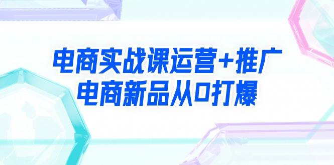 电商实战课运营+推广，电商新品从0打爆（99节视频课）-安哥网络创业副业