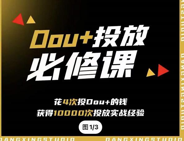 代同学DOU+投放训练营，用付费流量撬动大额自然流量，过得超额变现转化-安哥网络创业副业