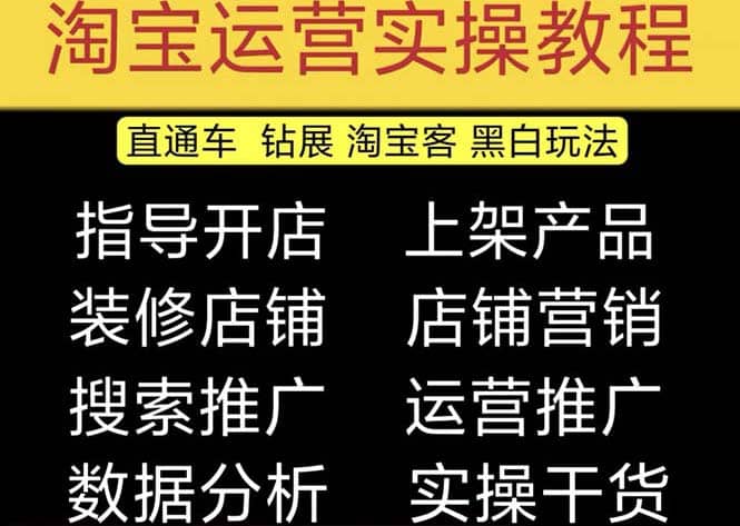 2023淘宝开店教程0基础到高级全套视频网店电商运营培训教学课程（2月更新）-安哥网络创业副业