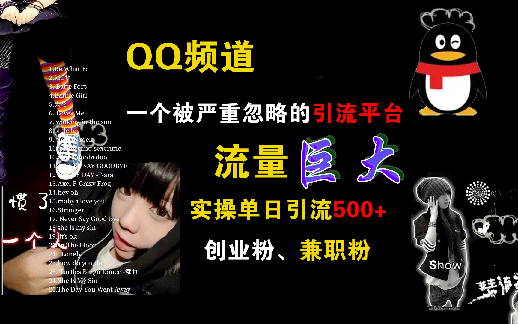 QQ频道，一个被严重忽略的引流平台，流量巨大，实操单日引流500+创业粉、兼职粉-安哥网络创业副业