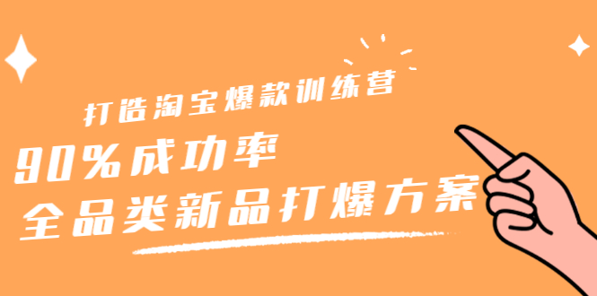 打造淘宝爆款训练营，90%成功率：全品类新品打爆方案-安哥网络创业副业