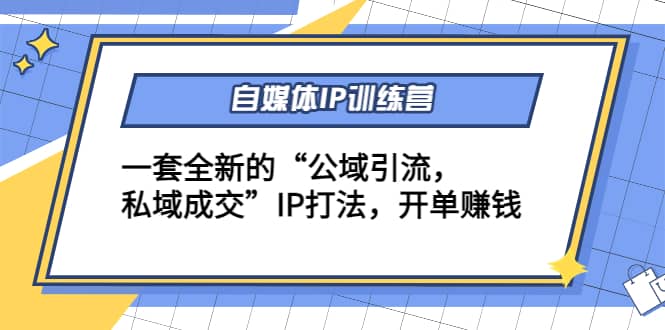 自媒体IP训练营(12+13期)一套全新的“公域引流，私域成交”IP打法-安哥网络创业副业