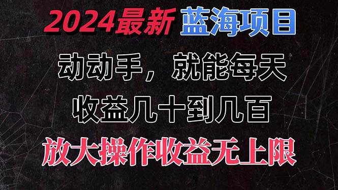 有手就行的2024全新蓝海项目，每天1小时收益几十到几百，可放大操作收…-安哥网络创业副业