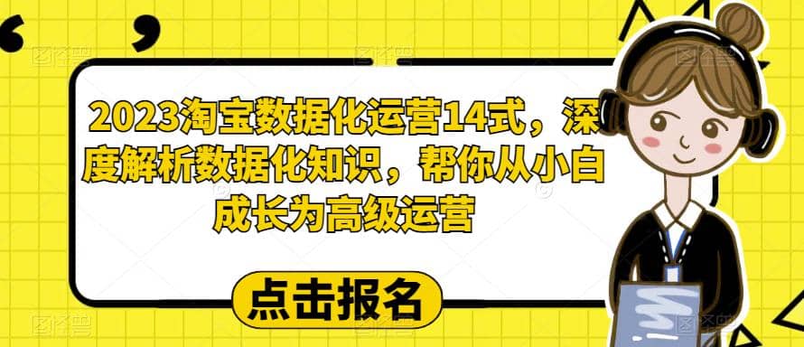 2023淘宝数据化-运营 14式，深度解析数据化知识，帮你从小白成长为高级运营-安哥网络创业副业