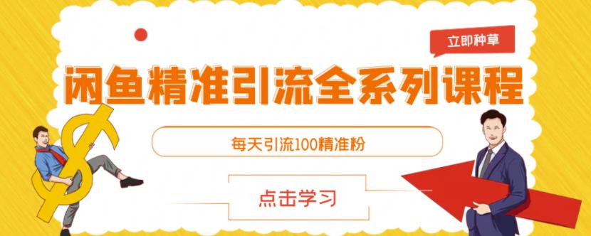 闲鱼精准引流全系列课程，每天引流100精准粉【视频课程】-安哥网络创业副业