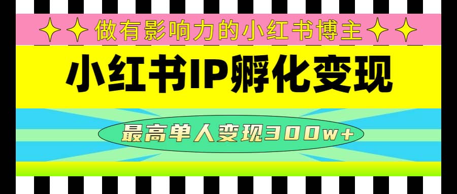 某收费培训-小红书IP孵化变现：做有影响力的小红书博主-安哥网络创业副业