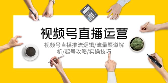 视频号直播运营，视频号直播推流逻辑/流量渠道解析/起号攻略/实操技巧-安哥网络创业副业