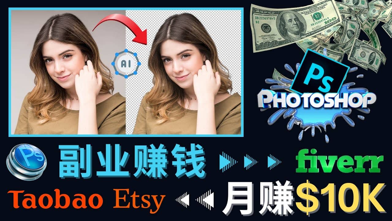 掌握PS修图技能，月赚5000美元以上 – 利用Adobe Photoshop赚钱的3种途径-安哥网络创业副业
