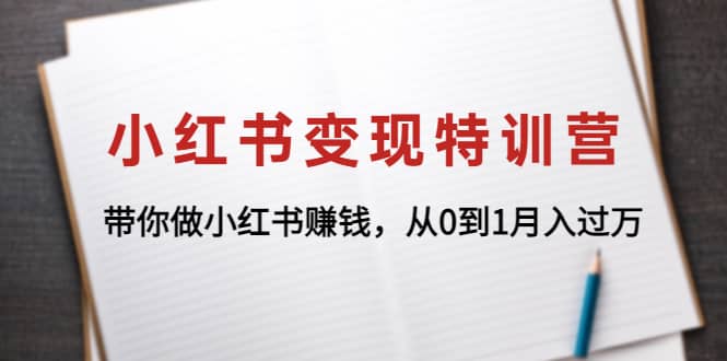 小红书变现特训营：带你做小红书项目-安哥网络创业副业