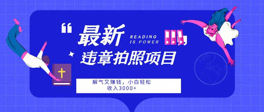 最新违章拍照项目，解气又赚钱，随手一拍，轻松收入3000-安哥网络创业副业