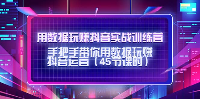 用数据玩赚抖音实战训练营：手把手带你用数据玩赚抖音运营（45节课时）-安哥网络创业副业