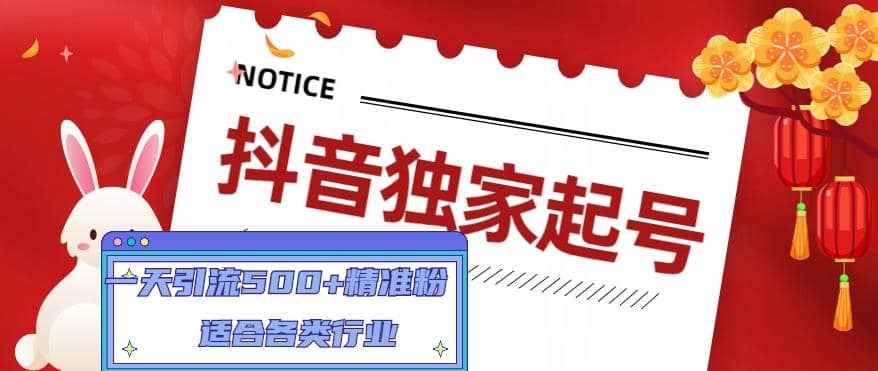 抖音独家起号，适合各类行业（9节视频课）-安哥网络创业副业