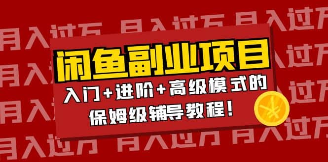 月入过万闲鱼副业项目：入门+进阶+高级模式的保姆级辅导教程-安哥网络创业副业