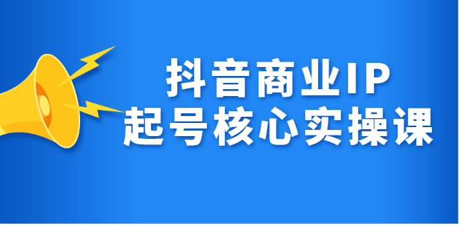 抖音商业IP起号核心实操课，带你玩转算法，流量，内容，架构，变现-安哥网络创业副业
