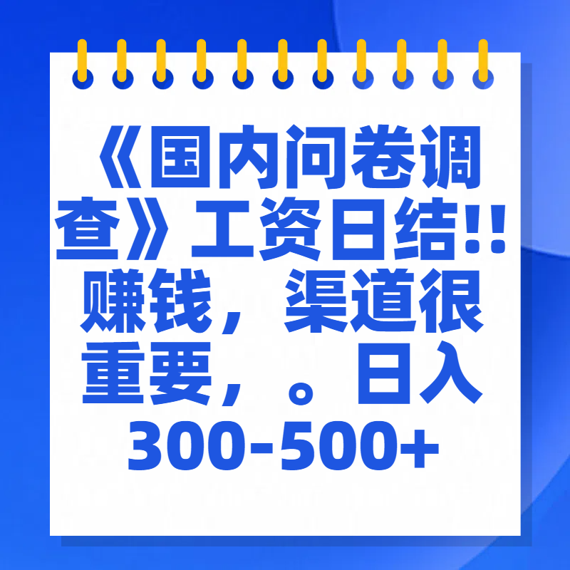 问卷调查答题，一个人在家也可以闷声发大财，小白一天2张，【揭秘】-安哥网络创业副业