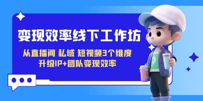 变现-效率线下工作坊，从直播间、私域、短视频3个维度 升级IP+团队变现效率-安哥网络创业副业