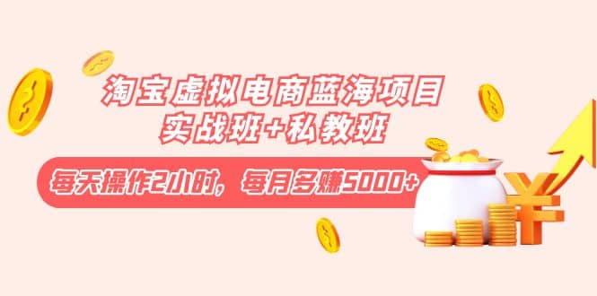 淘宝虚拟电商蓝海项目实战班+私教班-安哥网络创业副业