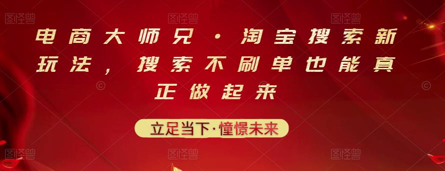电商大师兄·淘宝搜索新玩法，搜索不刷单也能真正做起来-安哥网络创业副业