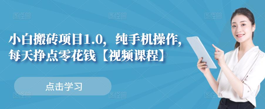 小白搬砖项目1.0，纯手机操作，每天兼职挣点零花钱-安哥网络创业副业