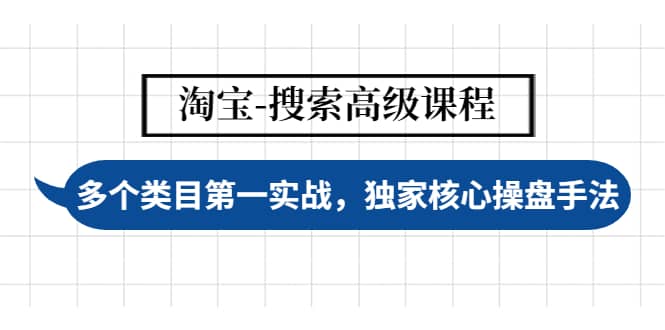淘宝-搜索高级课程：多个类目第一实战，独家核心操盘手法-安哥网络创业副业