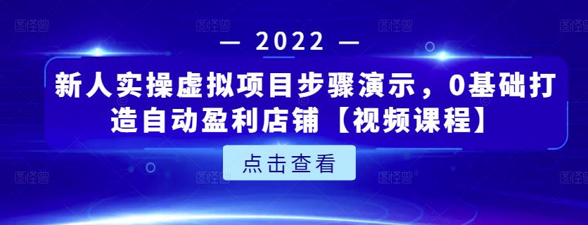 新人实操虚拟项目步骤演示，0基础打造自动盈利店铺【视频课程】-安哥网络创业副业