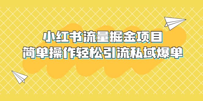 外面收费398小红书流量掘金项目，简单操作轻松引流私域爆单-安哥网络创业副业