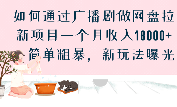如何通过广播剧做网盘拉新项目一个月收入18000+，简单粗暴，新玩法曝光-安哥网络创业副业