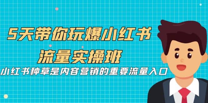 5天带你玩爆小红书流量实操班，小红书种草是内容营销的重要流量入口-安哥网络创业副业