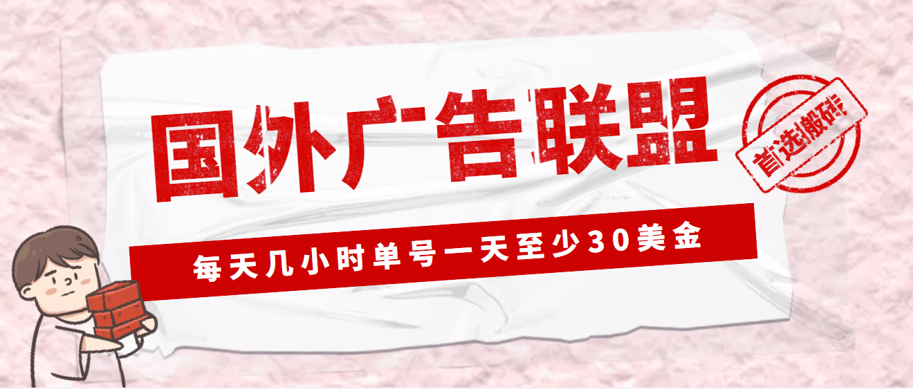 外面收费1980最新国外LEAD广告联盟搬砖项目，单号一天至少30美元(详细教程)-安哥网络创业副业
