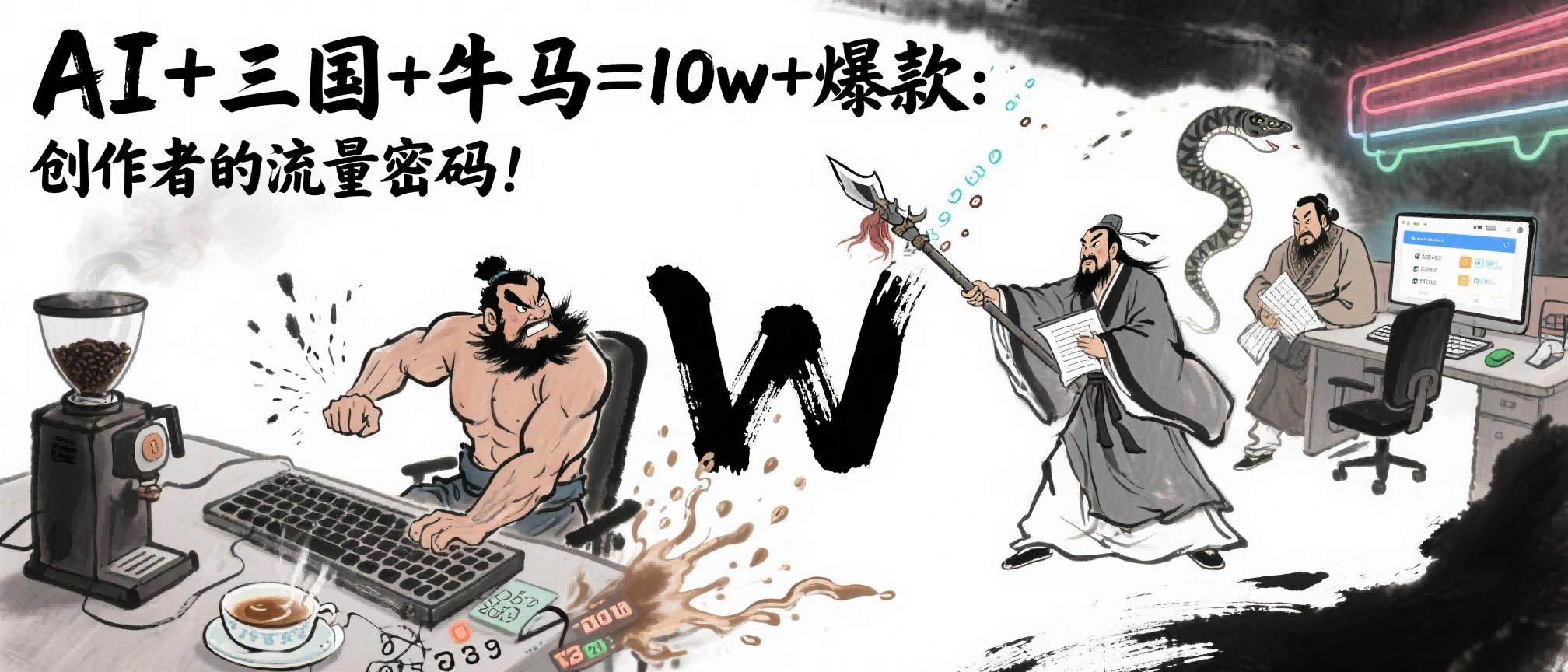 AI+三国+牛马=10w+爆款：创作者的流量密码！-安哥网络创业副业