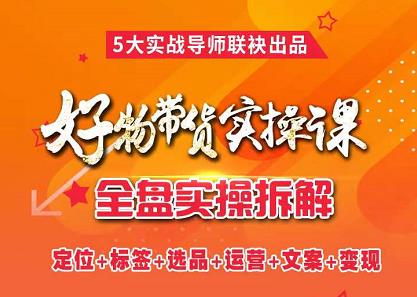 抖音好物带货实操课，全盘拆解抖音好物带货号全套流程打法-安哥网络创业副业