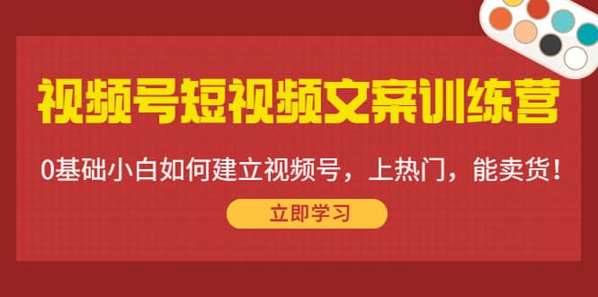 视频号短视频文案训练营：0基础小白如何建立视频号，上热门，能卖货！-安哥网络创业副业