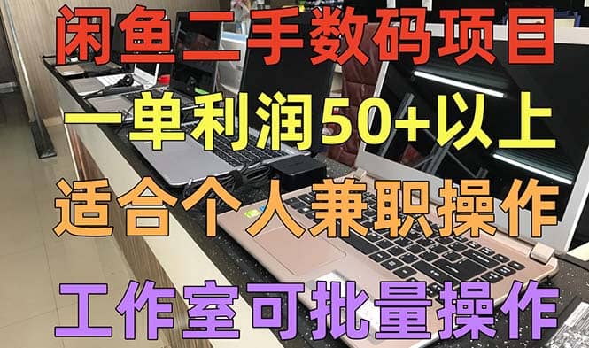 闲鱼二手数码项目，个人副业低保收入，工作室批量放大操作-安哥网络创业副业