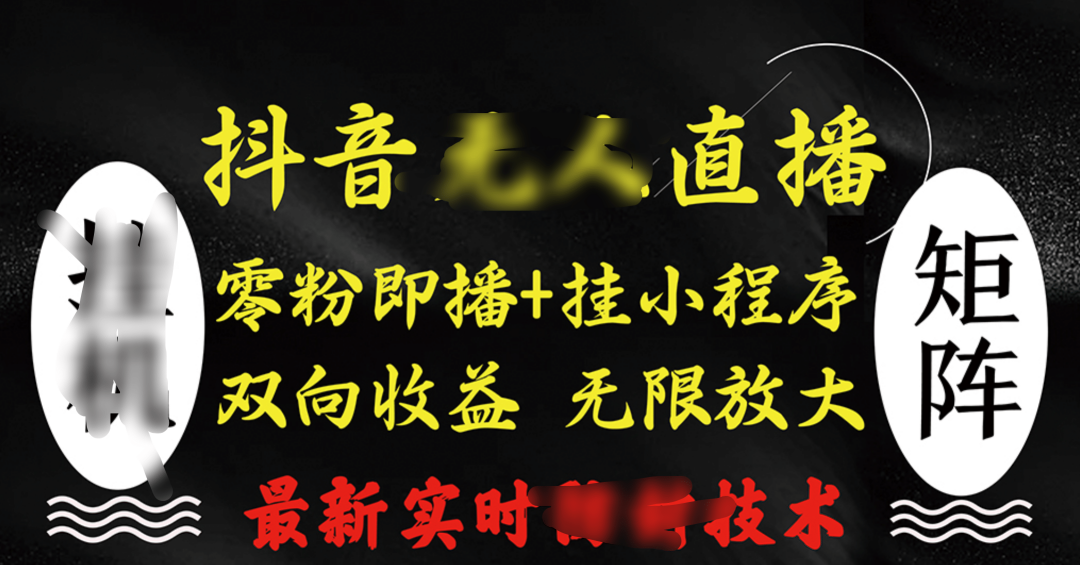抖音无人直播最新独家玩法，小雪花+撸音浪双向收益，可矩阵放大-安哥网络创业副业