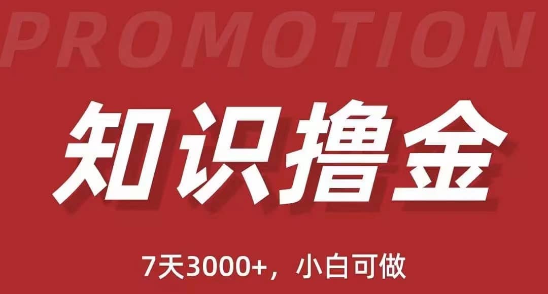 抖音知识撸金项目：执行力强当天见收益(教程+资料)-安哥网络创业副业