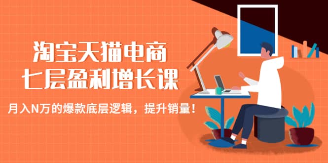 淘宝天猫电商七层盈利增长课：月入N万的爆款底层逻辑，提升销量-安哥网络创业副业