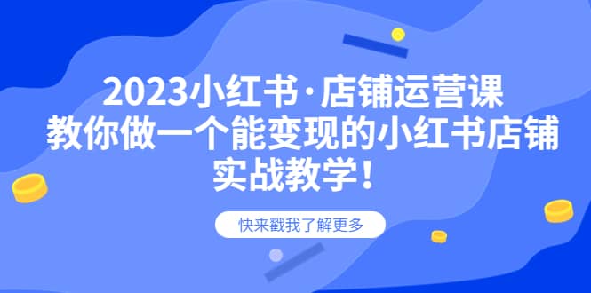 2023小红书·店铺运营课，教你做一个能变现的小红书店铺，20节-实战教学-安哥网络创业副业