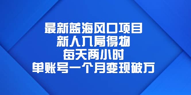 最新蓝海风口项目，新人入局得物，每天两小时，单账号一个月变现破万-安哥网络创业副业