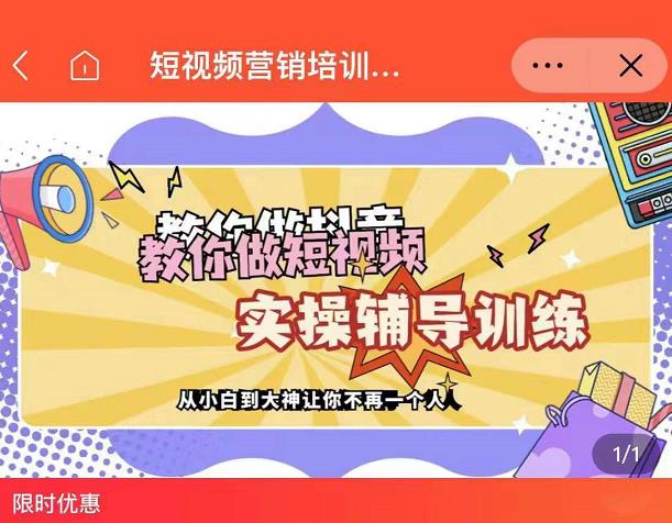 蕊总很忙·短视频营销培训实操课教你快速入门，教你做抖音短视频-安哥网络创业副业
