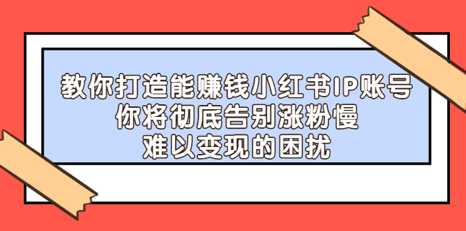 教你打造能赚钱小红书IP账号，了解透彻小红书的真正玩法-安哥网络创业副业