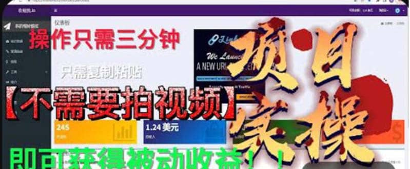 最新国外掘金项目 不需要拍视频 即可获得被动收益 只需操作3分钟实现躺赚-安哥网络创业副业
