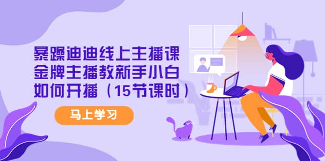 暴躁迪迪线上主播课，金牌主播教新手小白如何开播（15节课时）-安哥网络创业副业